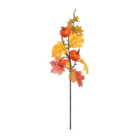EHJRE Artificial Maple Leaves Branch Faux Leaf Stem Party Kitchen Fall Leaves Pick Style D