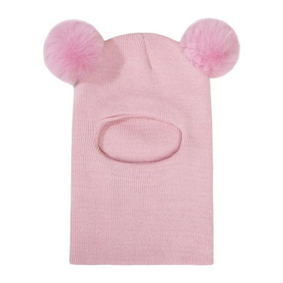EHJRE Baby Winter Hat Cute Snow Hat with Double Infant Trendy Unisex Balaclava Pink