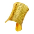 thumbnail image 1 of EHJRE Bangle Carved Curved Charms Jewelry Gold, 1 of 8