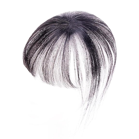 EHJRE Bangs Hairpiece Clip in Hair Fringe 3D Bangs Invisible Topper Extension Secure Clip in Forehead Topper Synthetic Fiber Lightweight Suitable for daily wear party travel indoor and Black