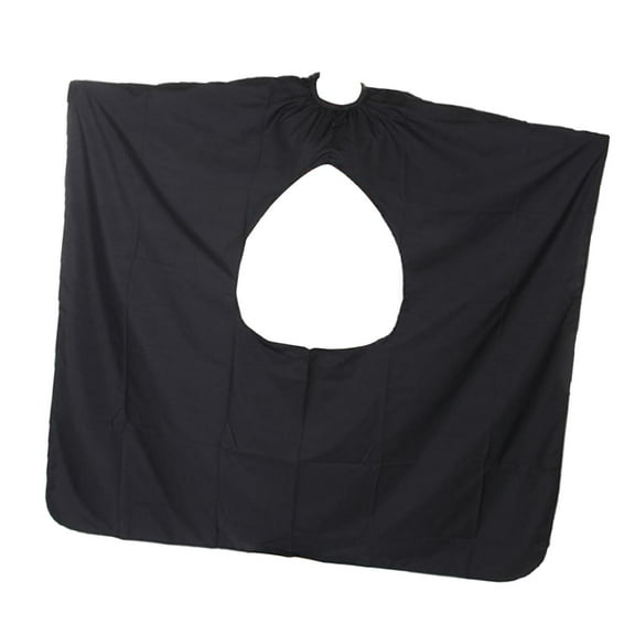 EHJRE Barber Cape Hair Dye Haircut Cape Polyester Adjustable Neck Closure Hair Styling Cape Salon Cape for Hair Dyeing Beauty Salon Black