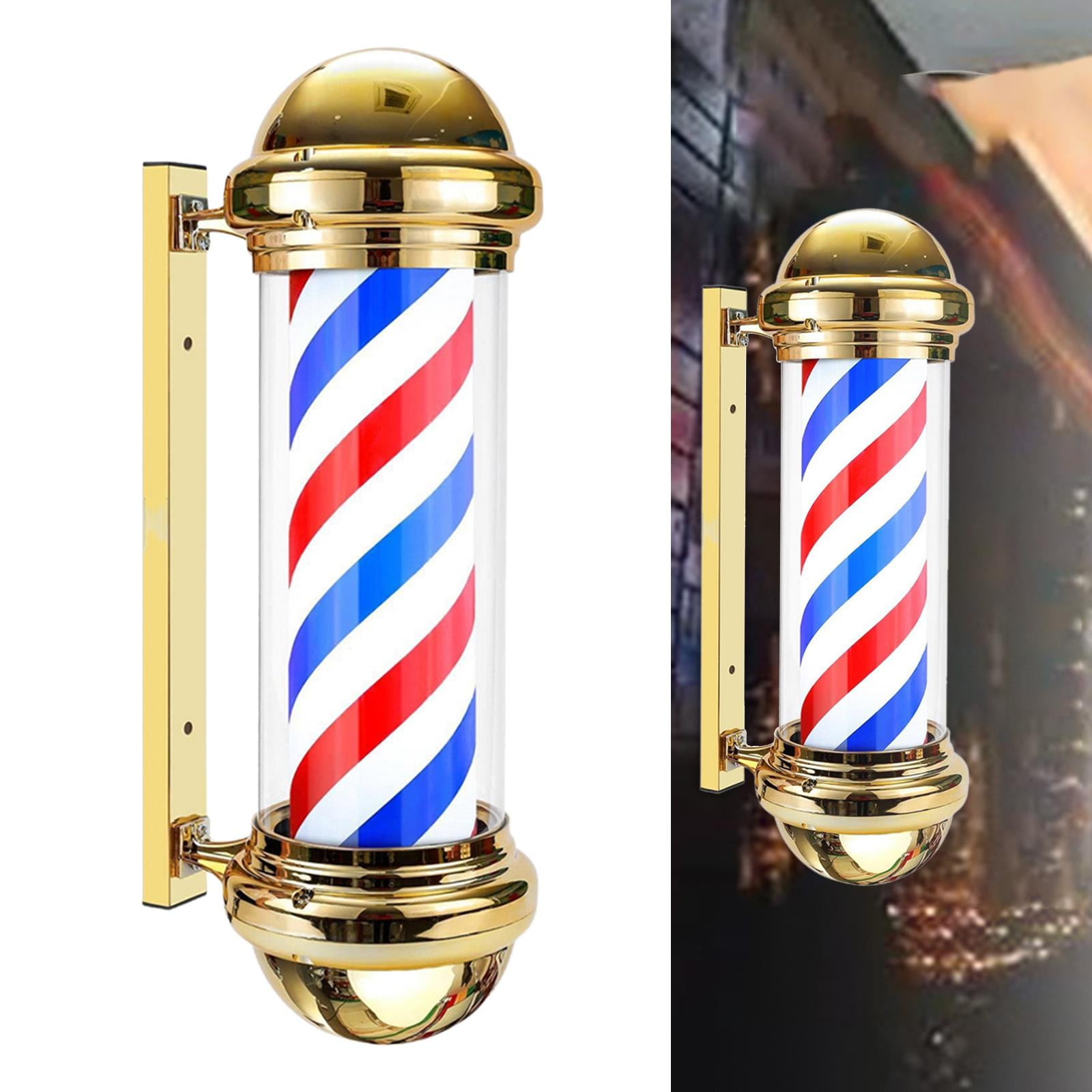 EHJRE Barber Rotating Light Fixture,Open Sign,Classic Red Blue White,Rotating