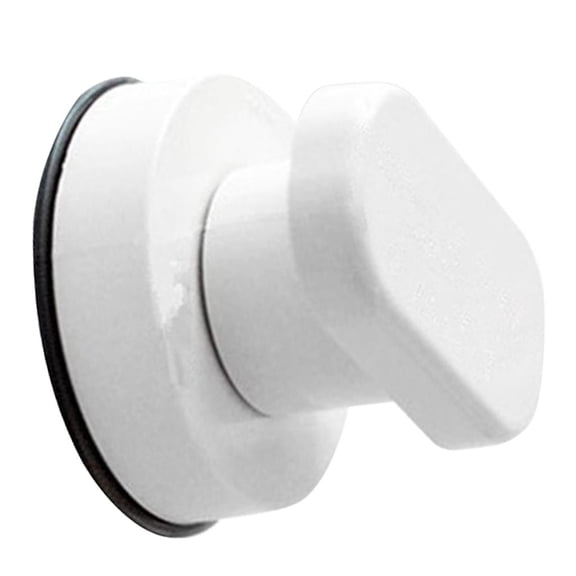 EHJRE Bathroom Shower Suction Cup Safety Knobs Handle Sucker Handle Fridge Drawer Pull Knob Wall Mounted Handrail Grip Tub Shower Handle , White