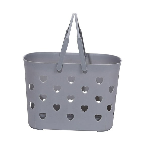 EHJRE Beach Tote Bag Creative Storage Basket Easy to Clean Portable with Holes Bathing grey