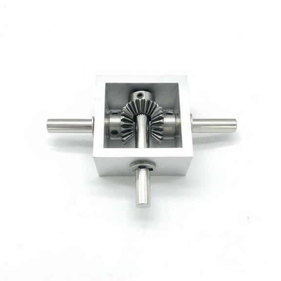 EHJRE Bevel Gear Reducer Right Angle Gearbox Corner Transmission Unit 1 to 1 Ratio Dual Output Shafts for Compact Machine Retrofits