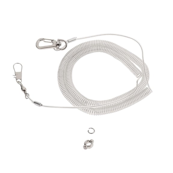 EHJRE Bird Leash Outdoor Elastic Training Rope Flying Band for Parrot Cockatiel Parakeet Macaw Cockatoo , 5m rope and Size 8 Anklet 5m rope and Size 8 Anklet Ring