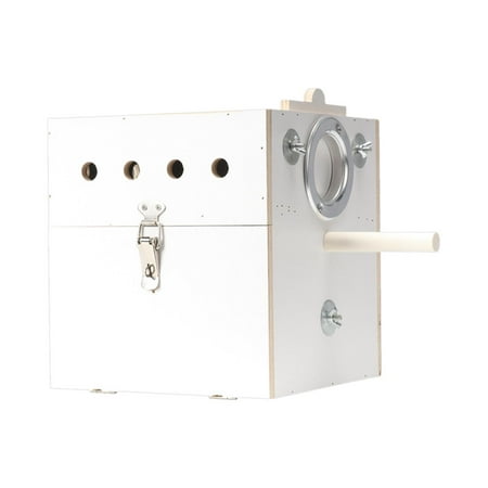 EHJRE Bird Nest Box Parrot Mating Box Cage Breathable Hatching Parrots Mating House, Birds Breeding Box for Conures Cockatiel Finch left hanging White