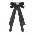 thumbnail image 1 of EHJRE Bow Tie for Women Pre Tied Bowtie Fashion Neck Tie Brooch Pin Ribbon Tie for School Uniform Wedding Costume Accessories Party Black, 1 of 9