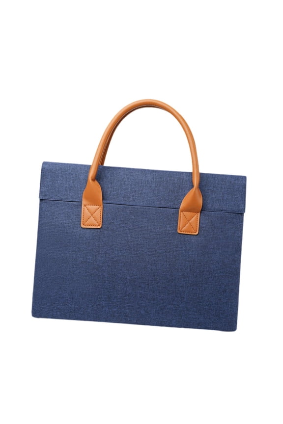 Briefcase for Men Women Business Wear Resistant Lightweight Stylish Oxford Cloth 43x31x4 cm Blue