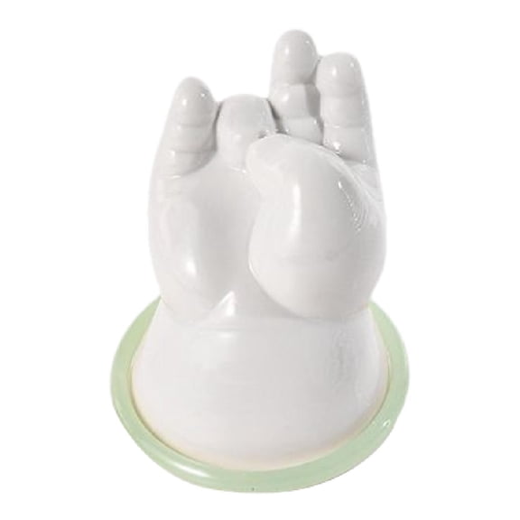 EHJRE Buddha Hand Statue Ceramic Art Crafts Desktop Ornament for Table Office