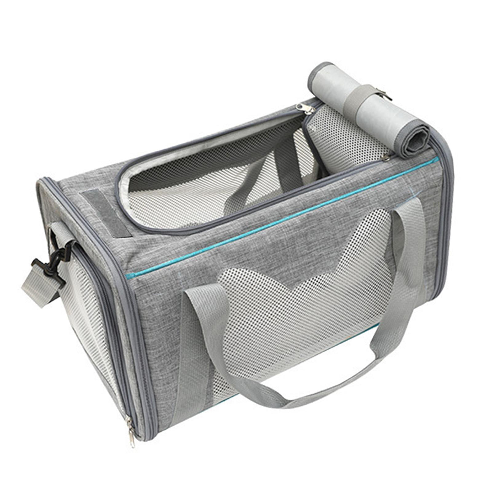 EHJRE Cat Carrier Mesh Top and Sides Airline Approved Travel Dogs