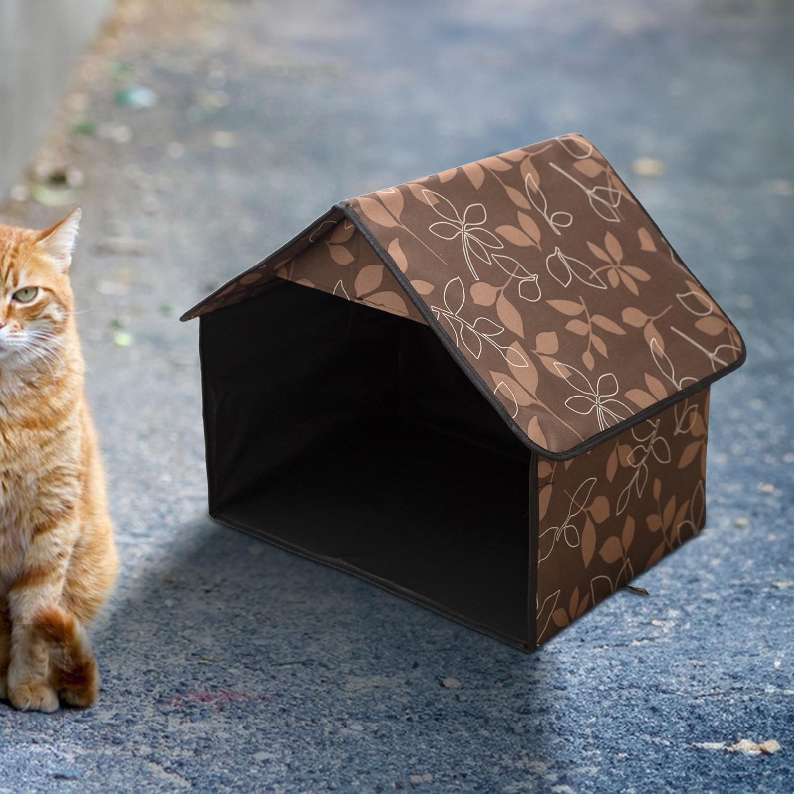 EHJRE Cat House for Outdoor Stray Cats Shelter Warm Comfortable All Seasons Homeless Pet Tent Kennel for Community Outside Backyard
