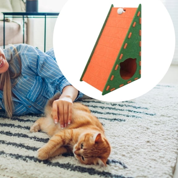 EHJRE Cat Scratch Pad Felt Scratching ing Nest Furniture Protection for orange