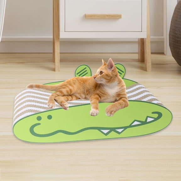 EHJRE Cat Scratcher Entertaining Grinding Claw Toy Crocodile Design Playing Pet Claw Sharpening Interactive Pet Toy for Indoor Cats