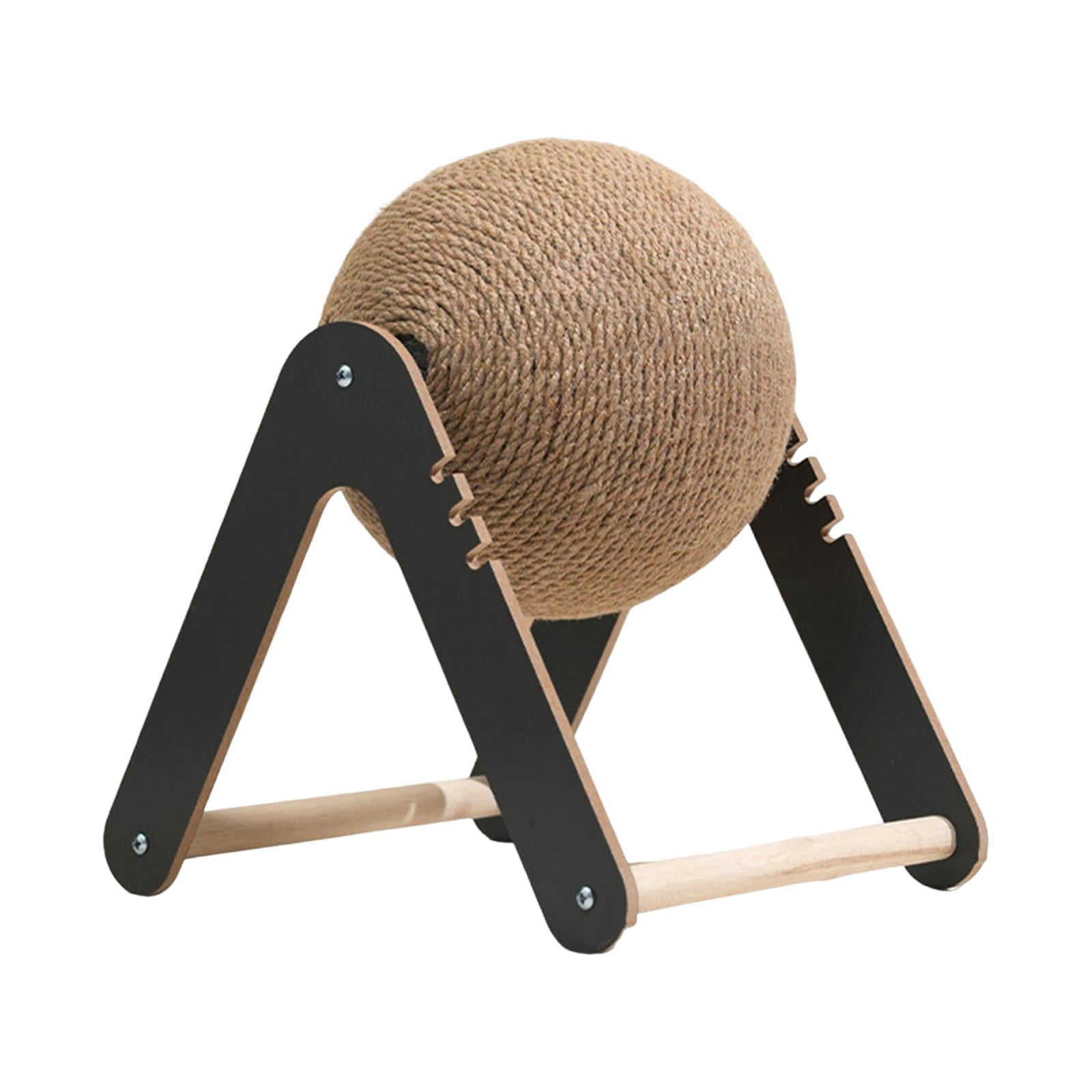 EHJRE Cat Scratching Ball, Interactive Wooden Scratching Toy, Pet Toy, Grinding Claw Protection, Sofa Floor, Entertainment for Kittens, House Cats S