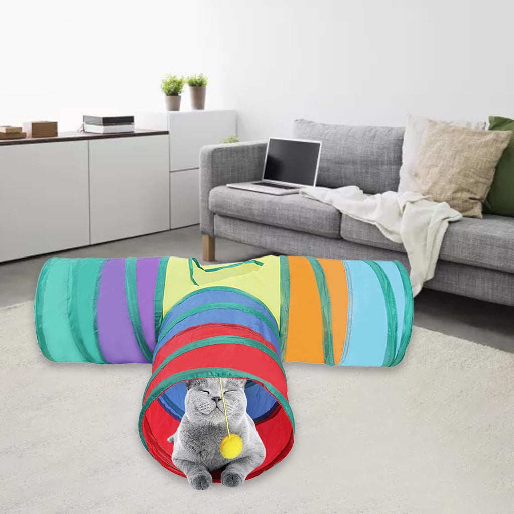 EHJRE Cat Tunnel - Interactive Cat Toy - Toys for Cats - Cat Tunnels for Indoor Cats - Cat Tube - Collapsible Pet Tunnel - Small Animals Pet Supplies