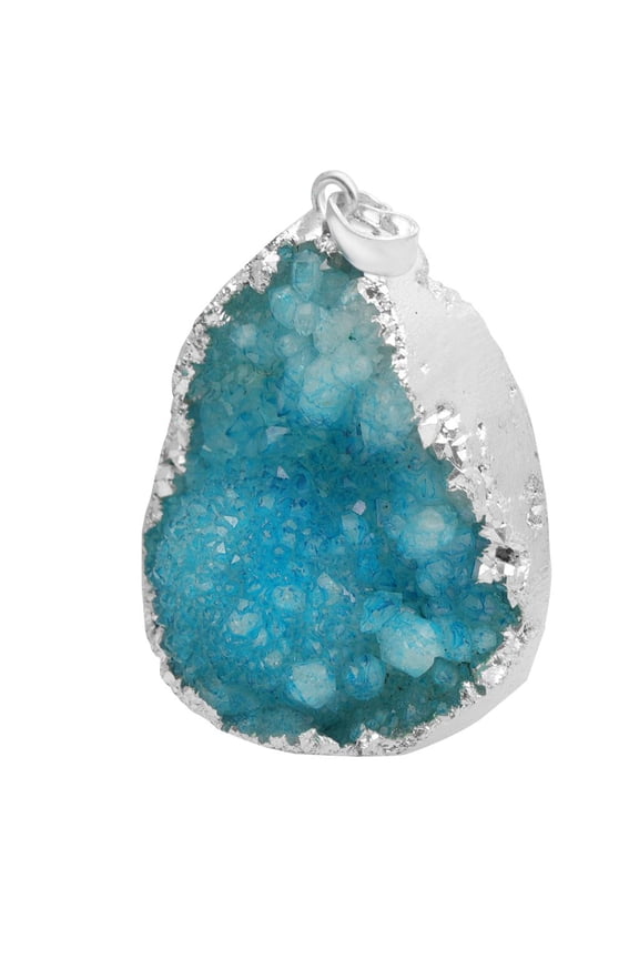 Charm Agate Necklace Stone Crystal Jewelry Accessory Blue