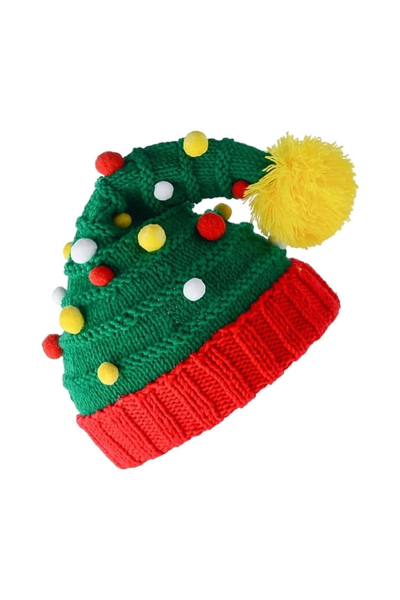 Christmas Knitted Hat Adorable Elegant Dress up Christmas Elf Crochet Beanie for