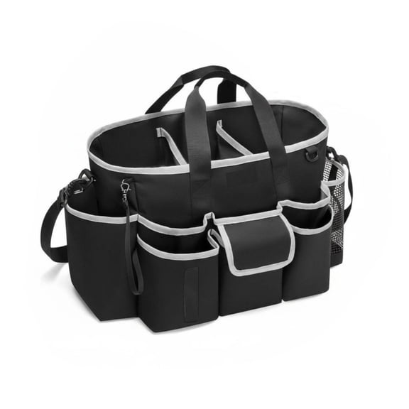 EHJRE Cleaning Supplies Storage Bag Cleaning Tote Cleaning Tool Caddy Lightweight 600D Oxford Construction with Multi Compartment Design for Housekeepers and Cleaners