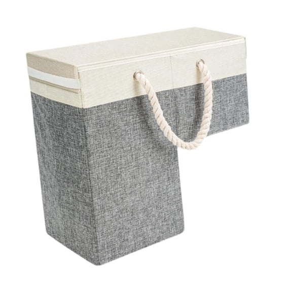 EHJRE Cloth Stair Basket with Handles Foldable Space Saving Organizer for Carpeted and