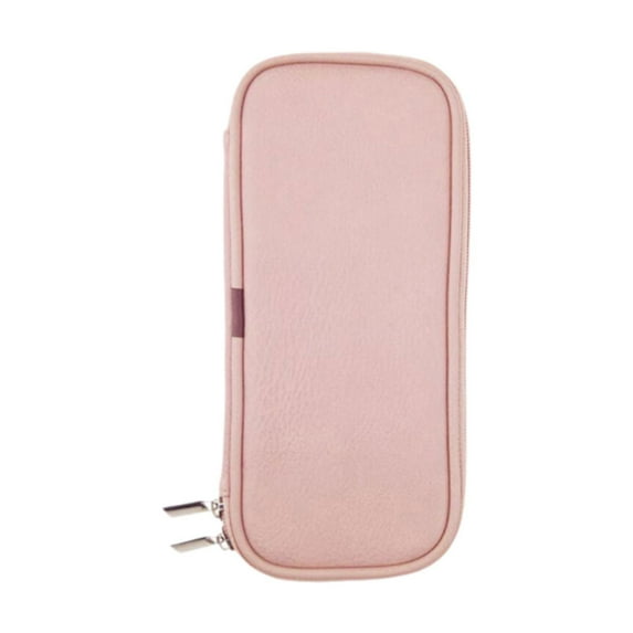 EHJRE Cosmetic Case Makeup Handbag Compact Zipper Pouch Artist Makeup Brush Holder Makeup Brushes Bag for Women Girls Eyebrow Pencil Pink