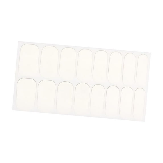 EHJRE Cured Gel Nail Polish Strips Stickers Cured Gel Nail Strips (16Pcs) Waterproof Glossy Manicure Nail Art Decor for Woman Girls White