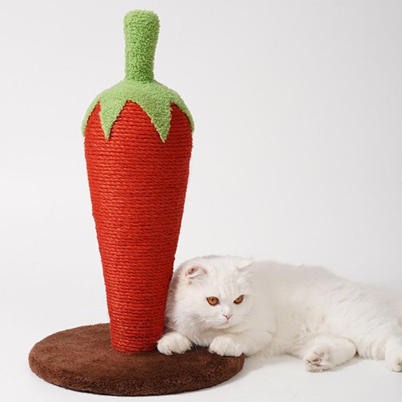 EHJRE Cute Cat Scratching Post Animal Sharpen Claw Toy Platform Sisal Scratch Posts Furniture Protector Protect Cats Nails Scratcher Pad for Kitty