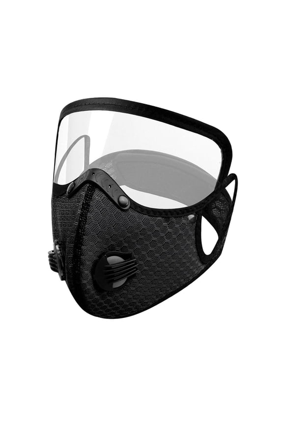 Cycling Face Mask Detachable Dustproof Warm Mask for Hiking Camping Climbing Black