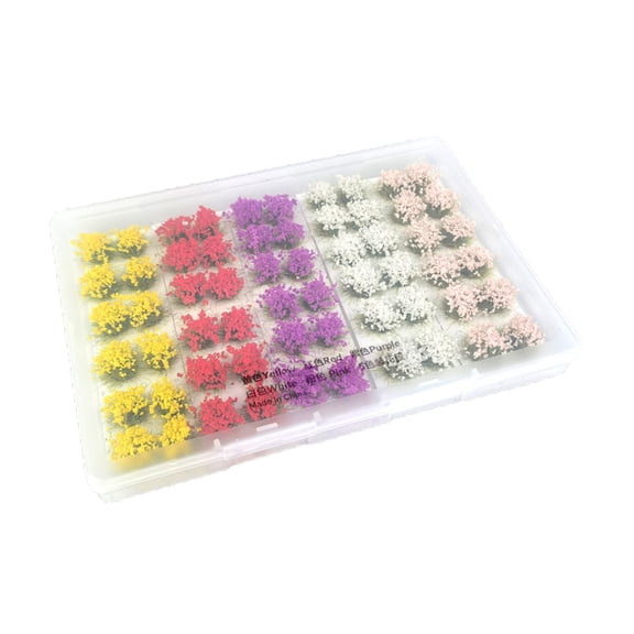 EHJRE DIY Miniature Flower Cluster Static Grass Tufts Vegetation groups for Sand Table