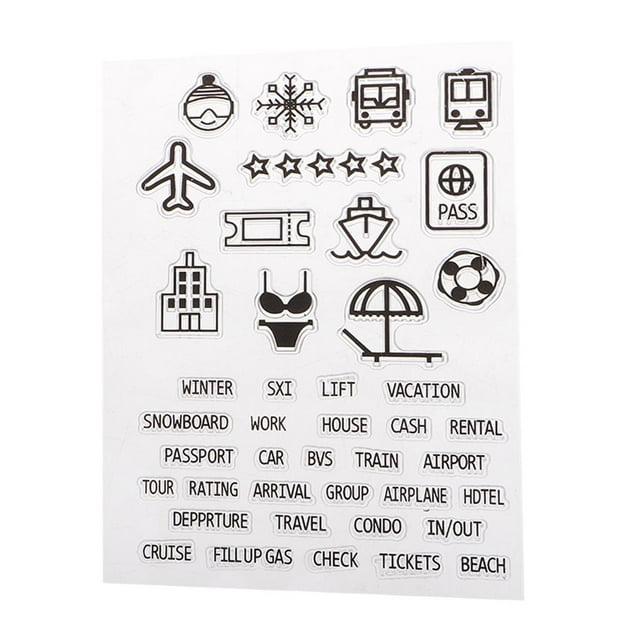 EHJRE Decorative Silicone Clear Rubber Stamps DIY Scrapbook Card Paper Card Crafts 11x16cm