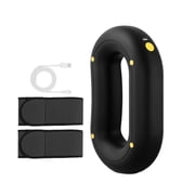 EHJRE Deep Tissue Vibration Massage Massage Rings Multipurpose Muscle Relaxation Percussion Muscle Massage for Thigh Gym Limb Neck black