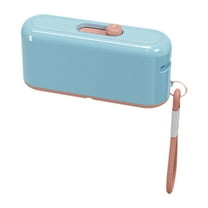 EHJRE Dental Floss Picks Dispenser Automatic No Break Refillable Floss Pick Holder Blue