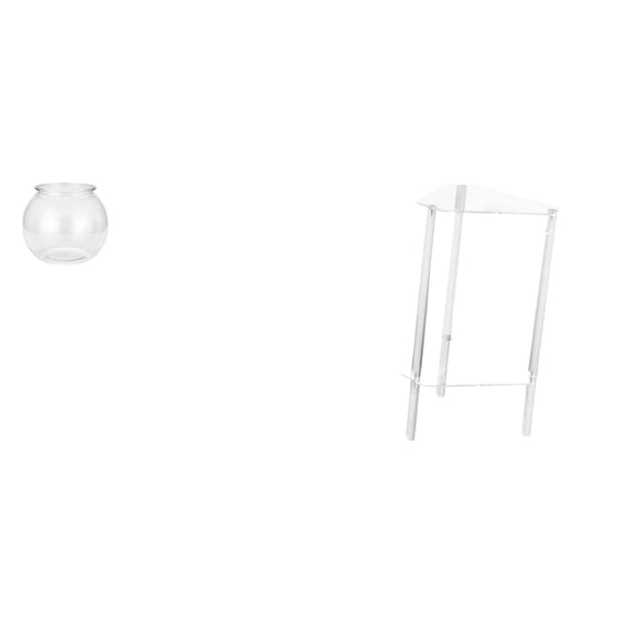 EHJRE Desktop Aquarium Tank Small Fish Bowl Transparent Acrylic Table Clear Container Modern Design Suitable for Bedroom Office Living Room Decoration