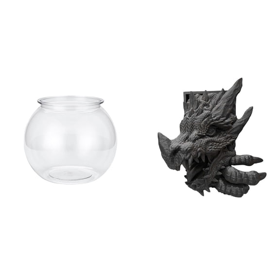 EHJRE Desktop Aquarium Tank Transparent Small Fish Tank Fish Bowl Vase Table Clear Aquarium Container Practical Resin Construction Suitable for Shelf Desk Living Room Office Home Cabinet
