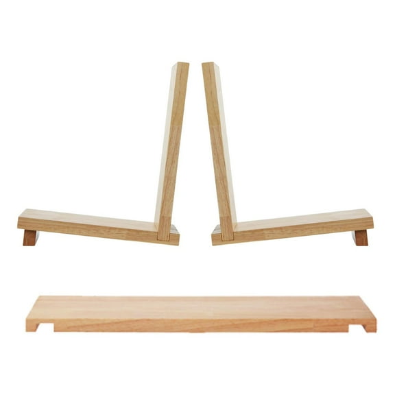 EHJRE Desktop Bookshelf Organizer Display Shelf Stable Creative Mini Wood Bookcase