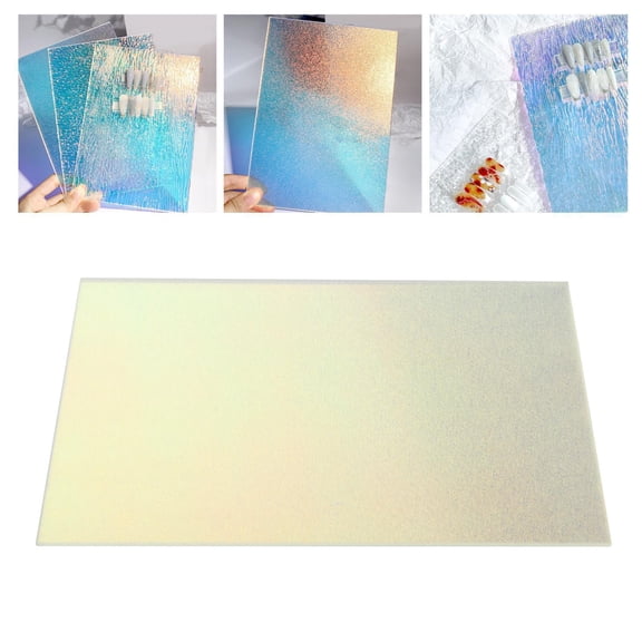 EHJRE Display Board Rectangle Acrylic Transparent Stand Rack for Salon Nail Background Props Practice Board Shooting Props - Light Frosted