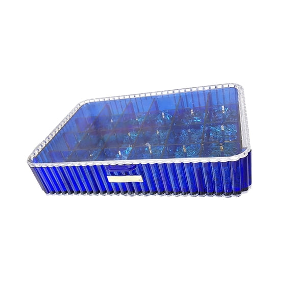EHJRE Drawer Storage Box, Makeup Organaizer Countertop Ornament Display Case for Dormitory , Translucent Blue