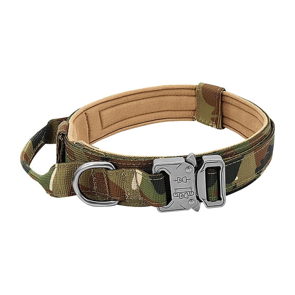 EHJRE Durable , Metal Buckle with Control Handle Adjustable Safety Nylon for Handling ,Working, Training Puppy Travelling , Camo 36 to 48CM