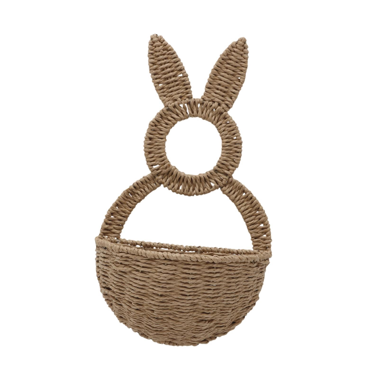 EHJRE Easter Bunny Basket Rabbit Basket Adorable Decorative Versatile Flower Organizer