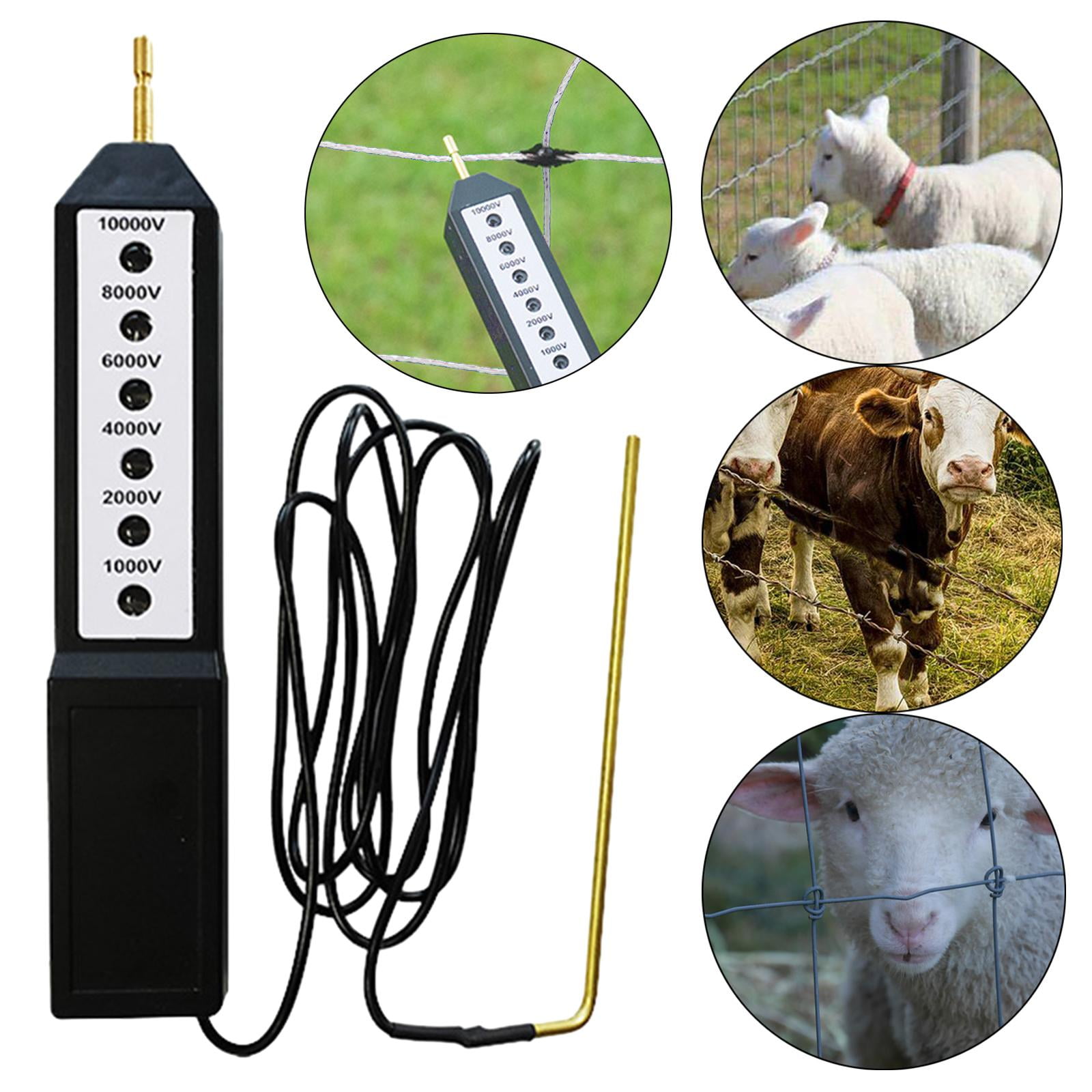EHJRE Electric Fence Voltage Tester 6 Level Durable Multifunction