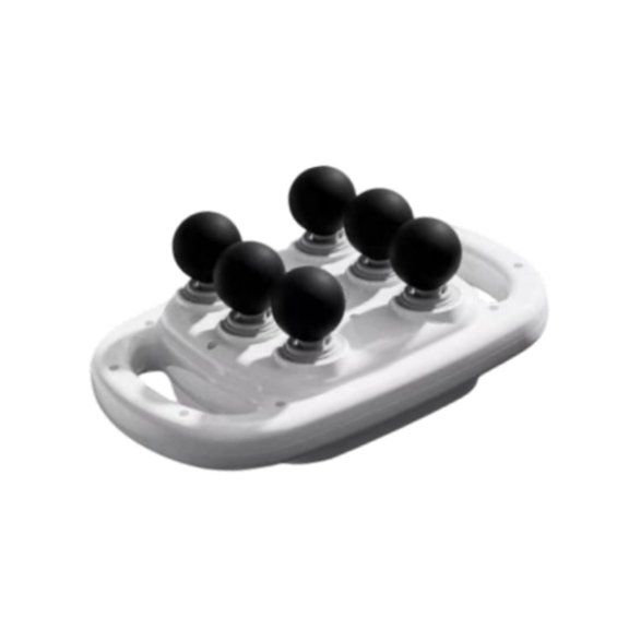 EHJRE Electric Massager,Massage 6 Heads Muscle Electric Massager Tool,Neck Legs Arms Waist Back Buttocks Full Body,Deep Tissue Electric Massage Pillow 9 Modes,Handheld Electric Massager White
