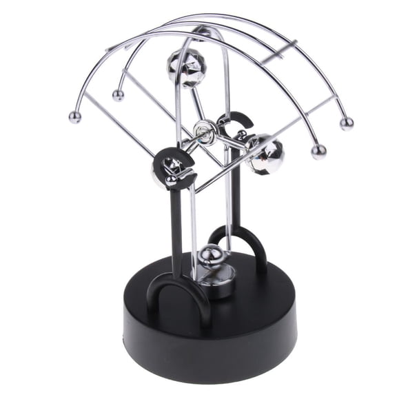 EHJRE Electric Newton Physics Balance Pendulum Newton's Cradle Desk Figurine Ornament