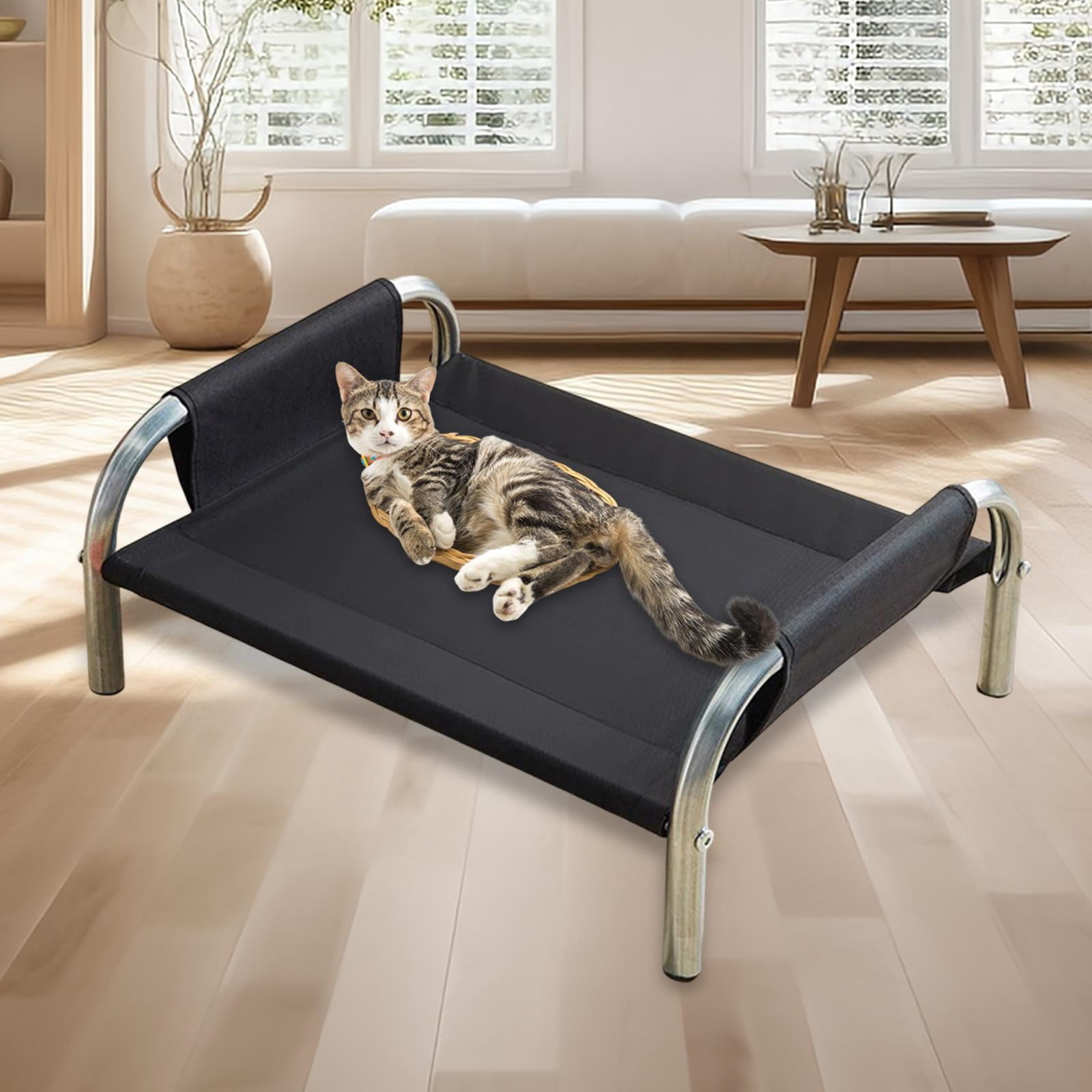 EHJRE Elevated Dog Bed Cooling Indoor Portable Waterproof Summer Accessories Breathable Raised Pet Cot Pet Bed for Cats Kitten Dogs S