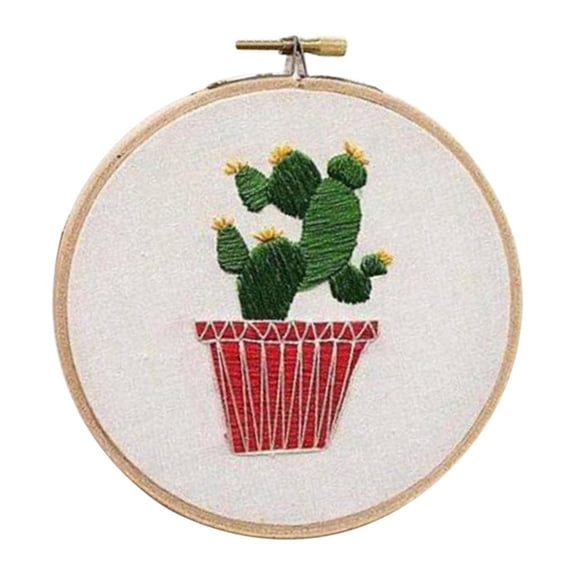 EHJRE Embroidery Starter Kit with Pattern, 15cm Embroidery Hoop, Threads 1