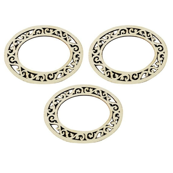 EHJRE Engraved Blank DIY Embellishments Art Decor Oval
