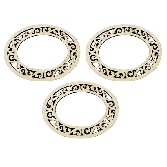 EHJRE Engraved Blank DIY Embellishments Art Decor Oval