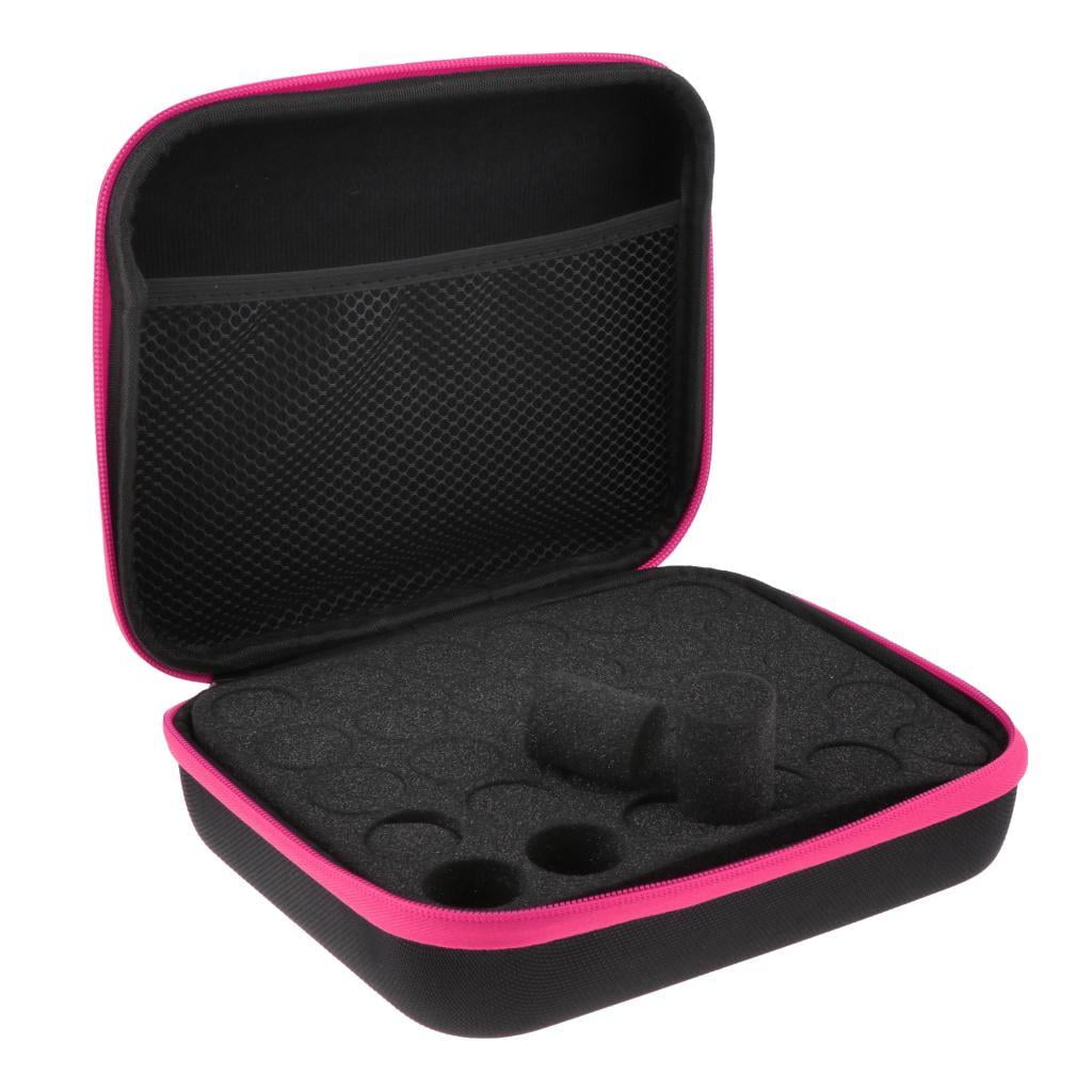 EHJRE Essential Oil Storage Case Traveling Carrying Oil Holder Hold 5-15 Ml 30Bottles - Pink