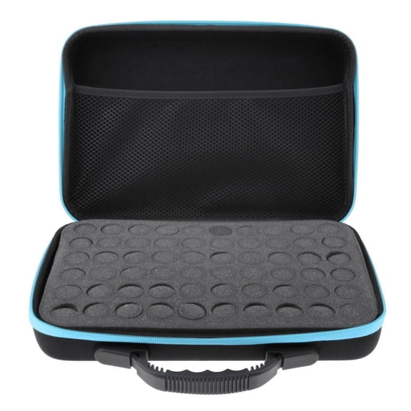 EHJRE Essential Oil Storage, Essential Oil Carry Case Holds 60 Bottles, Up to 5ml, 10ml, 15ml Essential Oils, Large Capacity, Shock Resistant , Blue