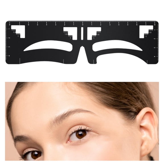 EHJRE Eyebrow Ruler Professional Cosmetic Tool Eyebrow Measure Eyebrow Shape Designer/ Shaper /Eyebrow Stencil/ for Professionals Beginners Eye Brow , A, 6.69x1.97inch A