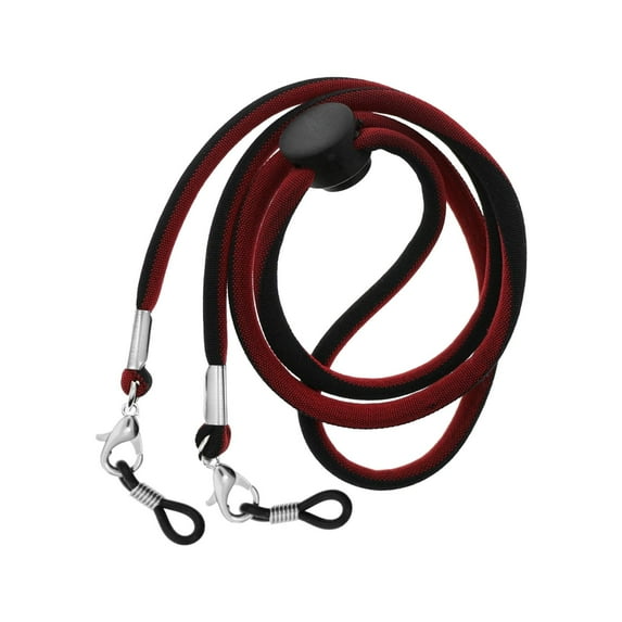 EHJRE Eyeglass Chains Lanyard Glasses Strap Durable Anti Lost Portable Glasses Holder Chains Neck Lanyard Cord Adult Kids Men Woman red and black